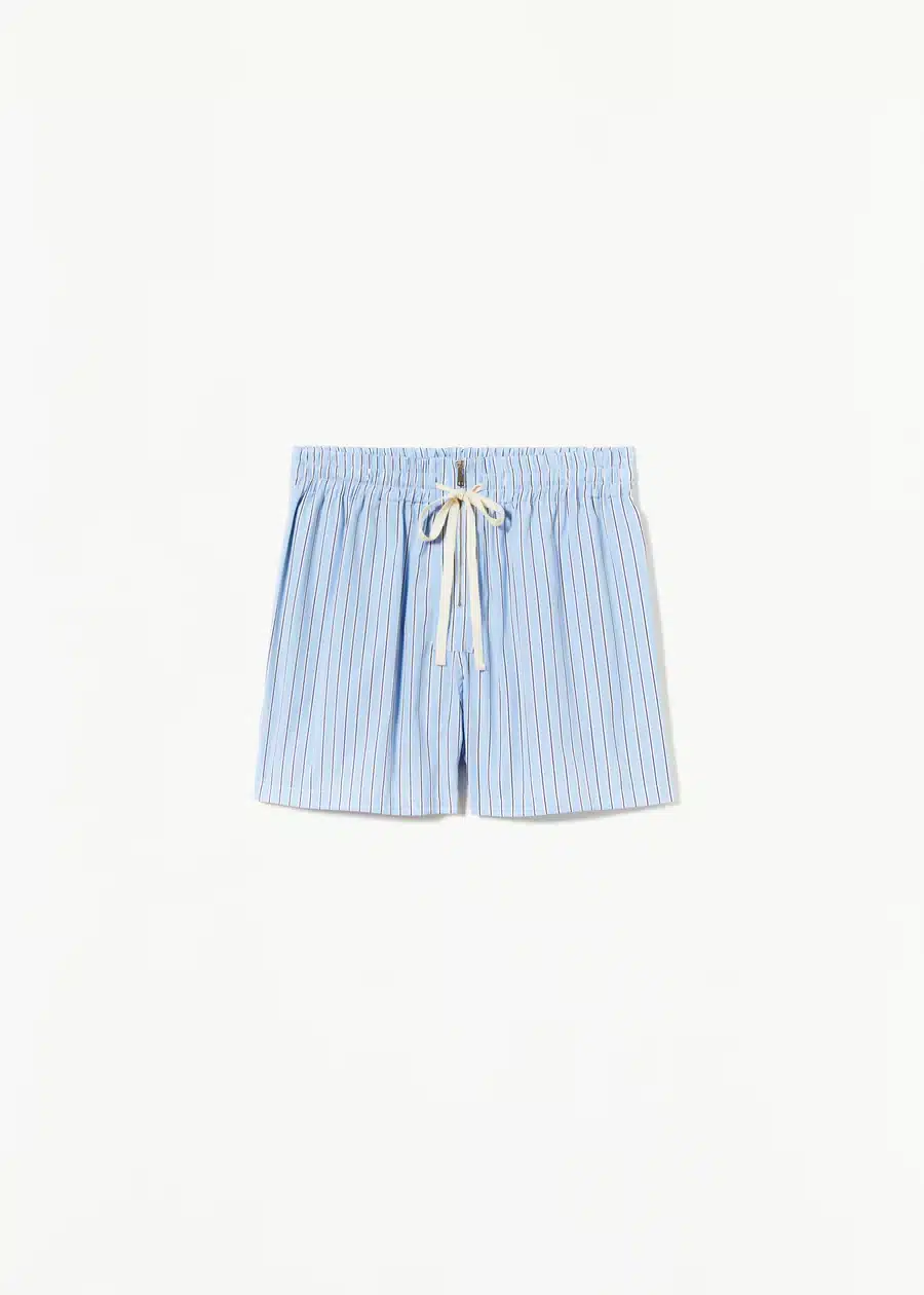 Short en Coton Rayé