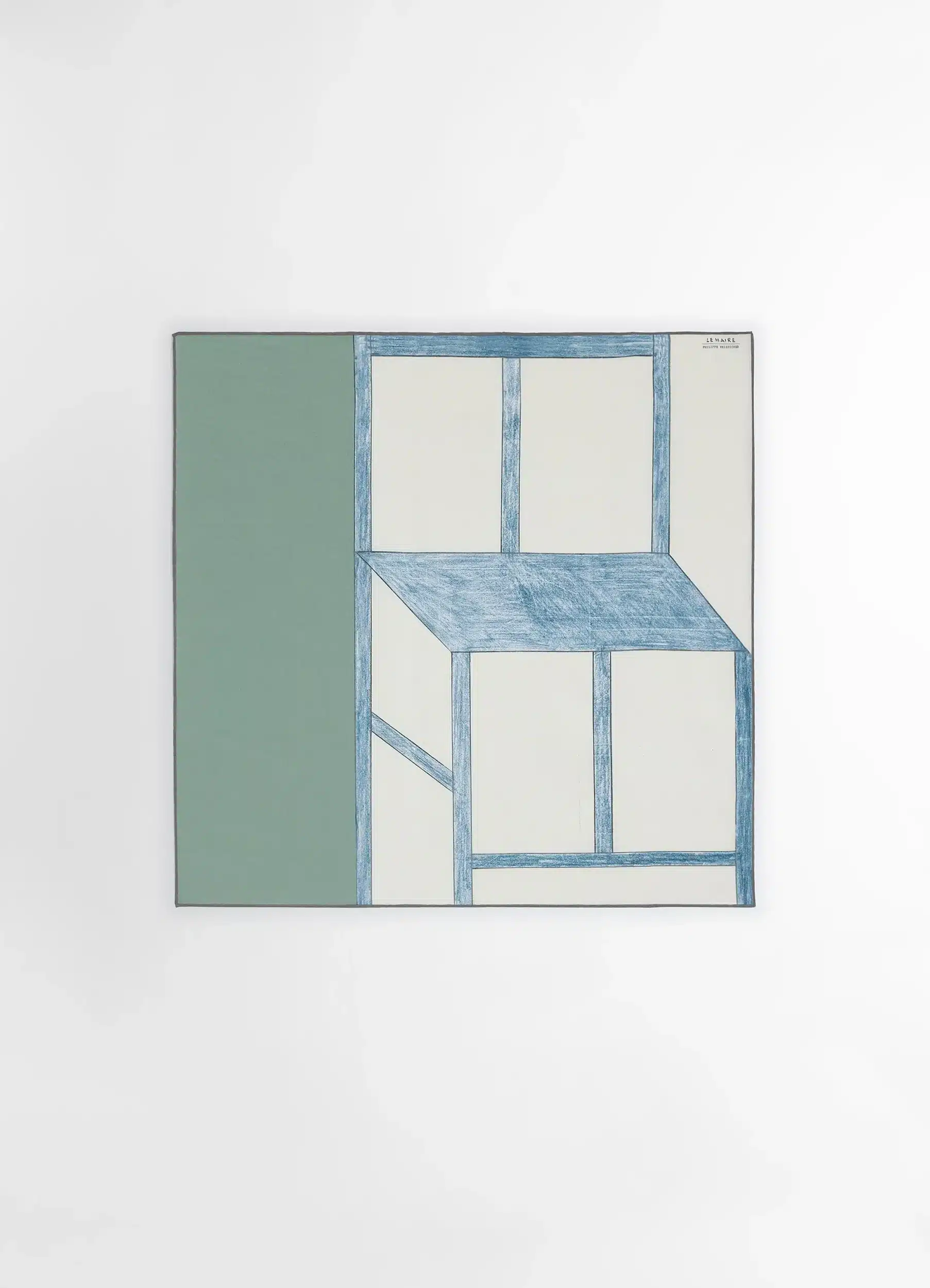 Carré de Soie Chaise Bleue