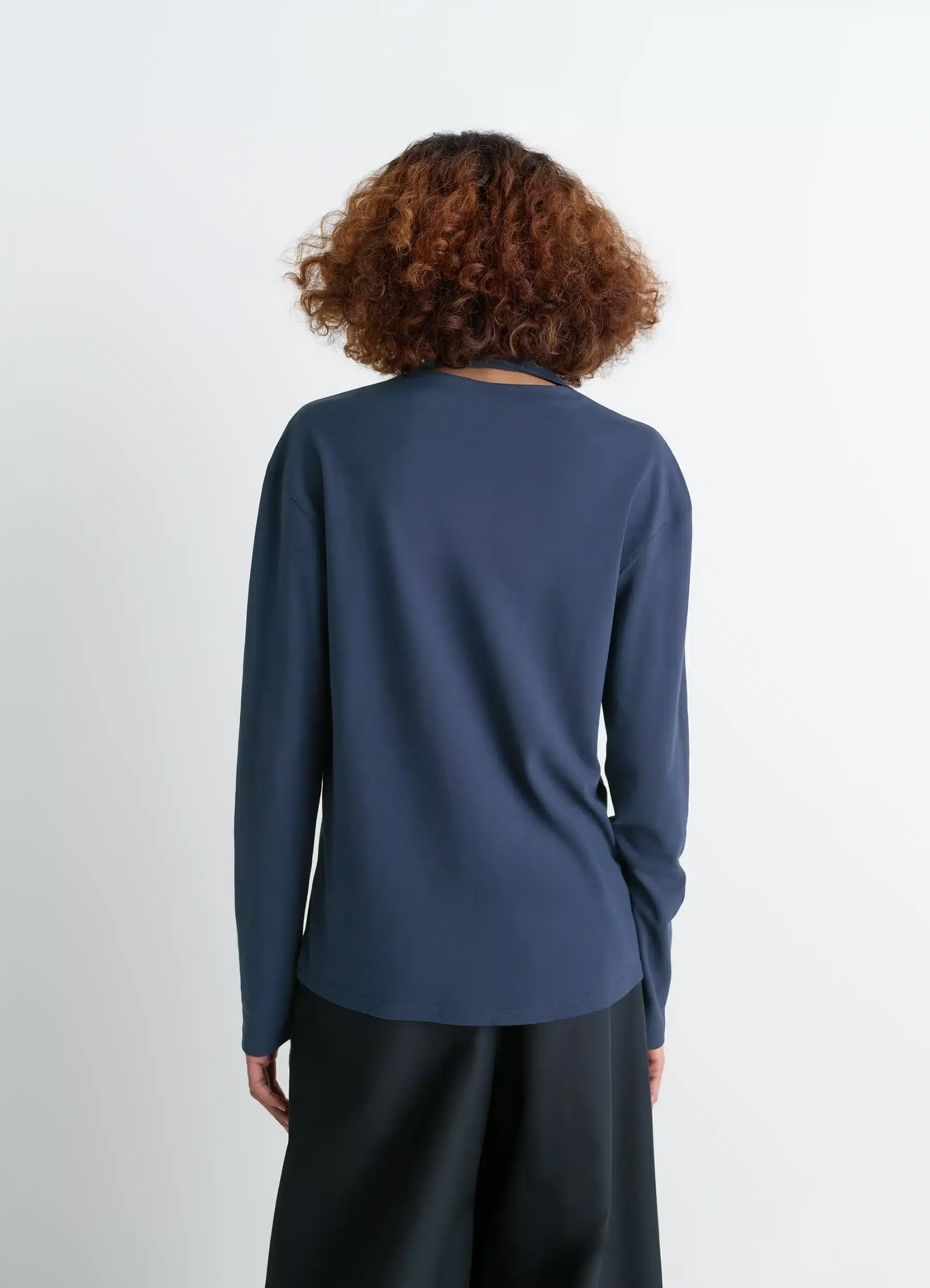 Top Foulard à Manches Longues