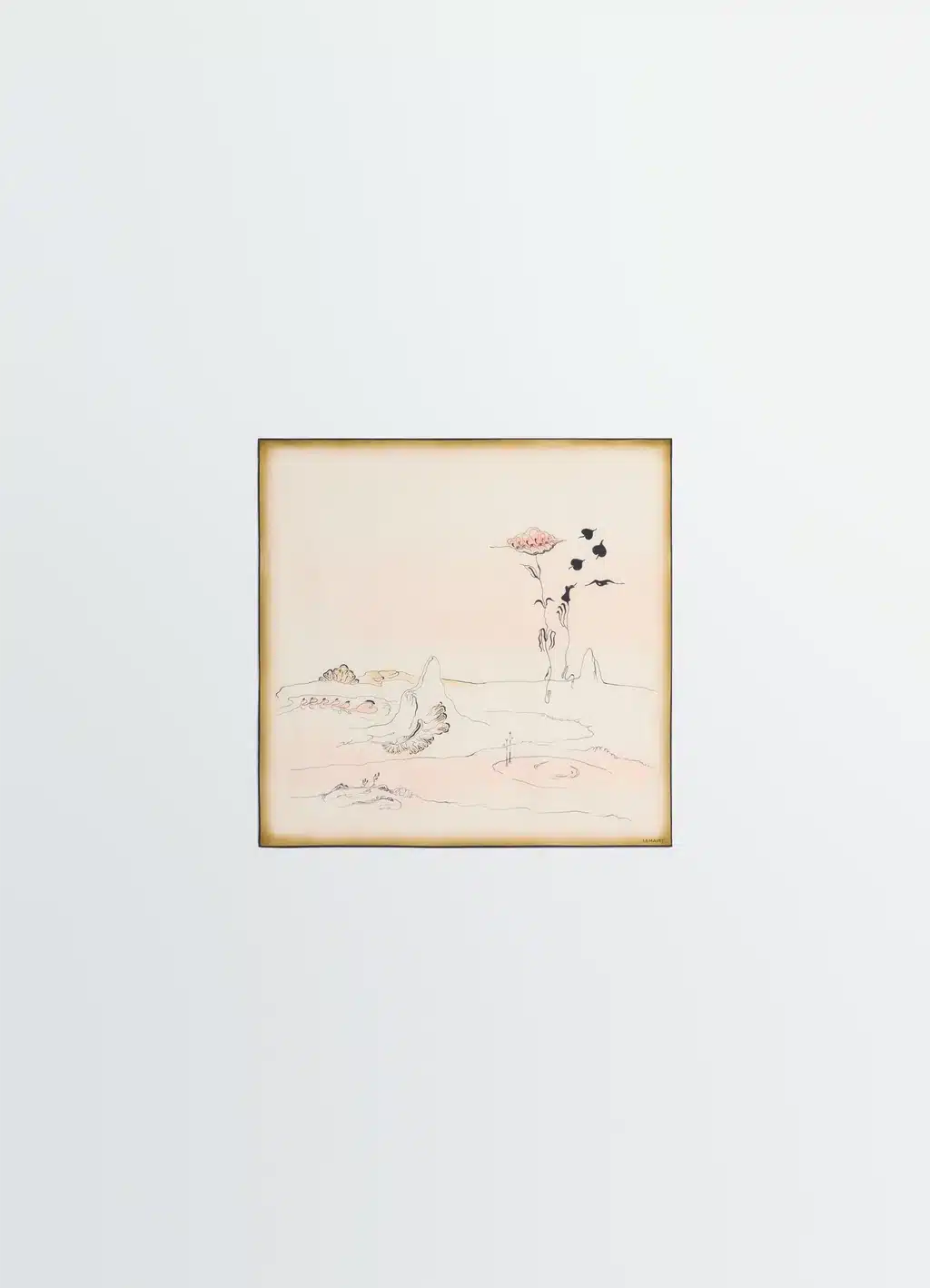 Carré de Soie Imprimé Paysage