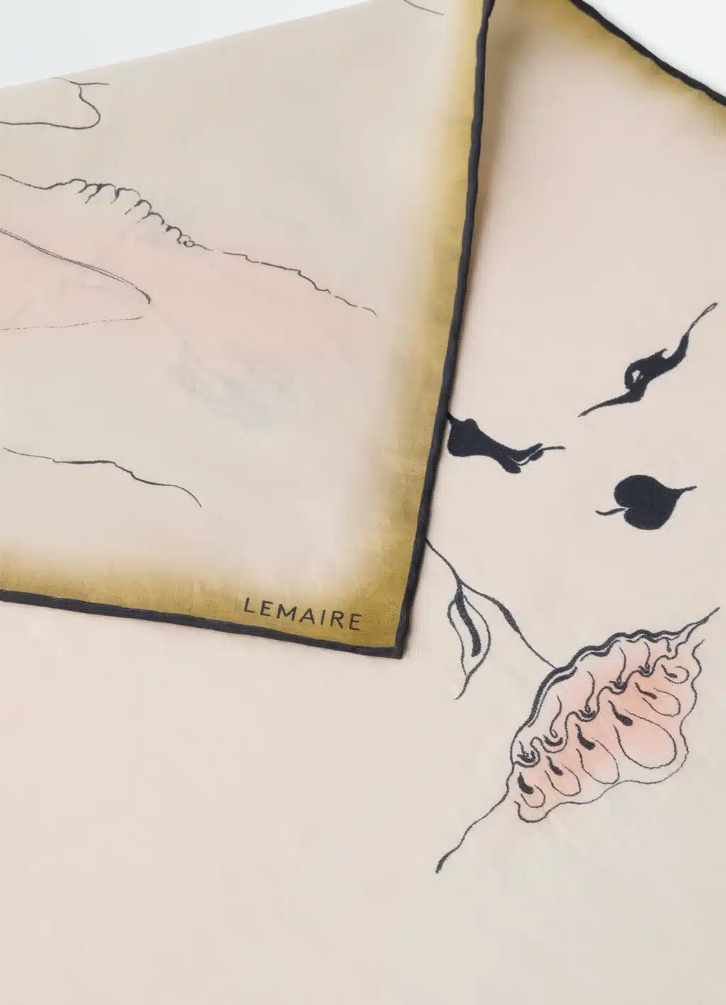 Carré de Soie Imprimé Paysage